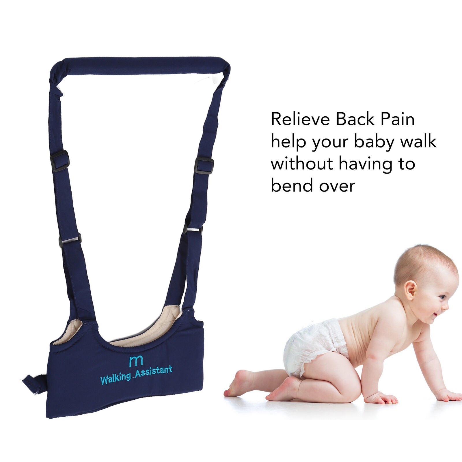 new Baby Harness Relieve Back Prevent Getting Lost Walker Helper(Navy Blue ) HGF koeek - KOEEK