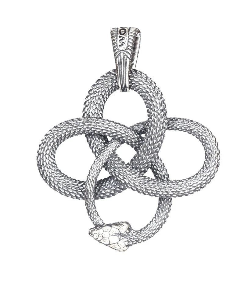 Sterling Silver Wondrous Ouroboros Snake Pendant Necklace Jewelry Keychain Penda 07FC0E-D4 - KOEEK
