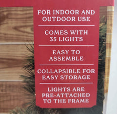 Light-Up Plush T-Rex Christmas Yard Decoration Holiday Time 34" Long 1.5" Tall HOLIDAY TIME - KOEEK