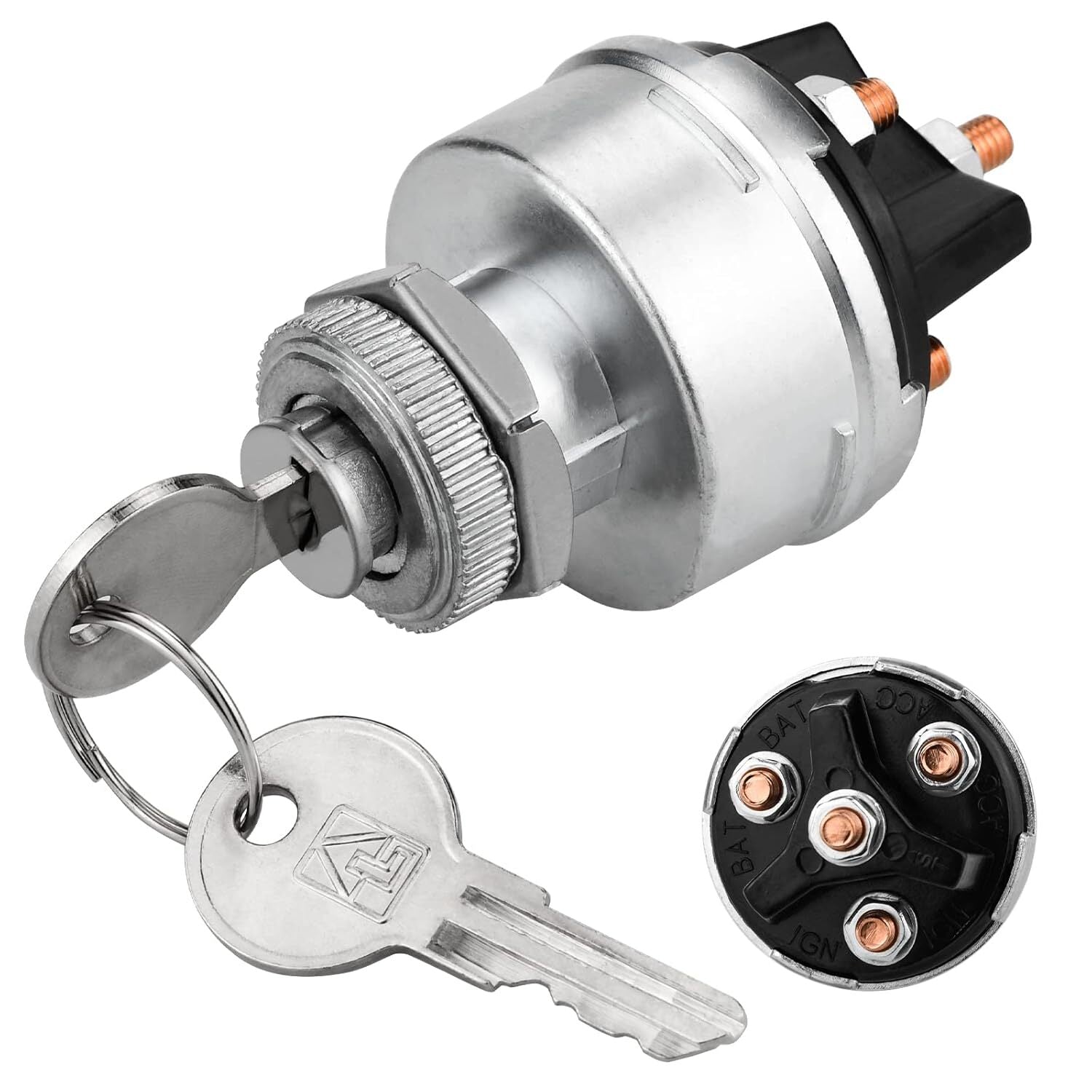 new Ignition Switch with Key, 4 Position Universal Key 12v for...