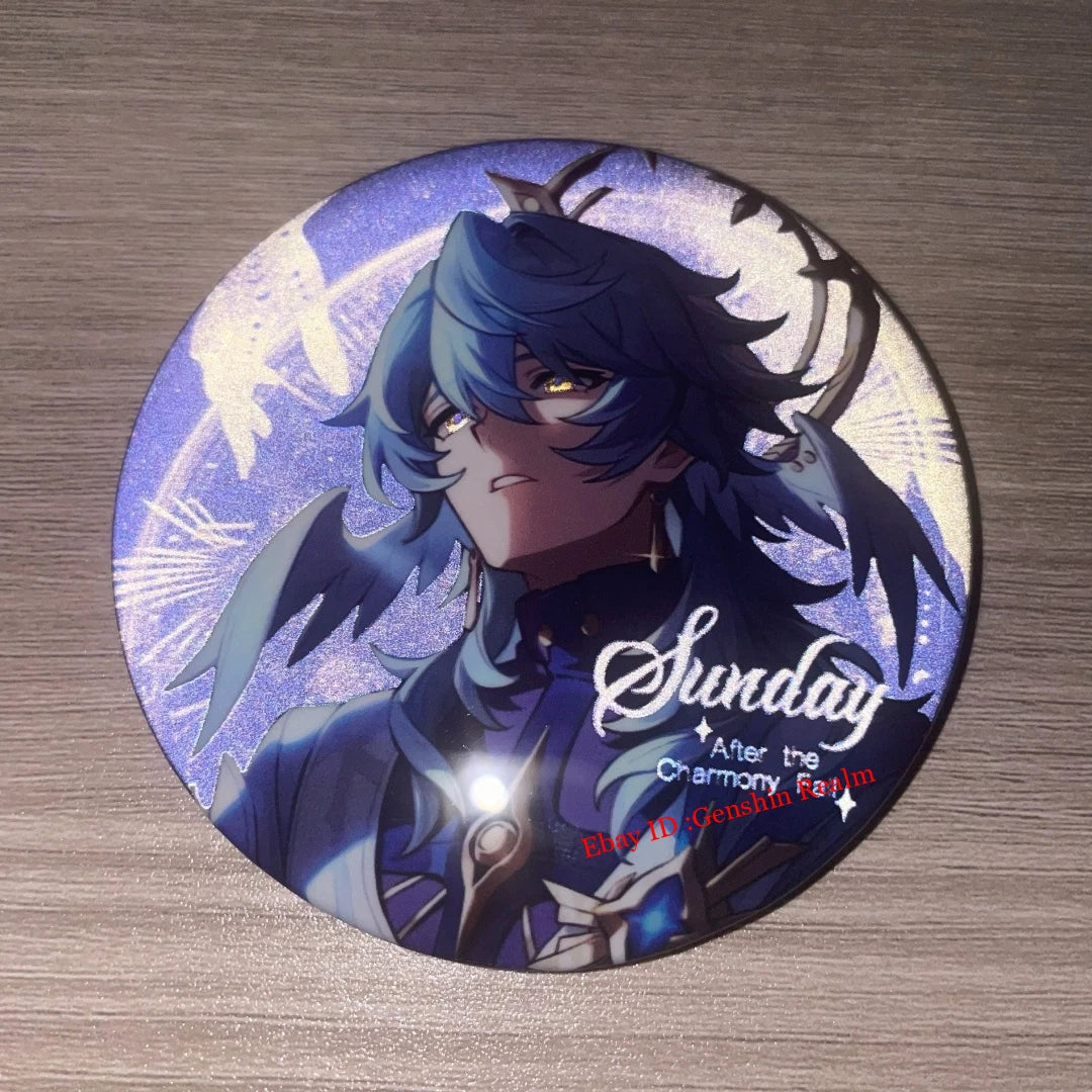 2Pcs/Set Anime Honkai: Star Rail Robin/Sunday Badge Light Reflection Pin Gift 07FC0E-D4 - KOEEK