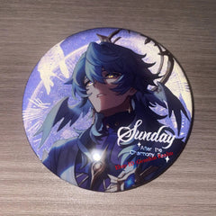 2Pcs/Set Anime Honkai: Star Rail Robin/Sunday Badge Light Reflection Pin Gift 07FC0E-D4 - KOEEK