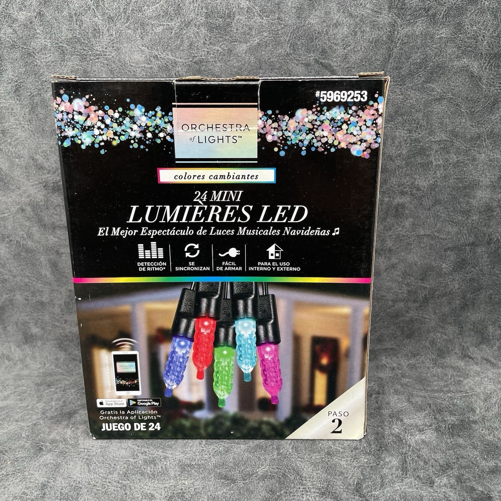 24 Gemmy Orchestra of Lights Color-Changing Faceted Mini LED Lights - GEMMY - KOEEK