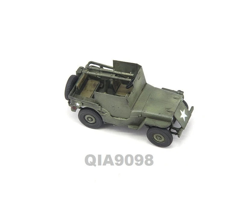 1:72 Scale US Army Willys MB & Bazooka Launcher Green Color Plastic Model 07FC0E-D4 - KOEEK