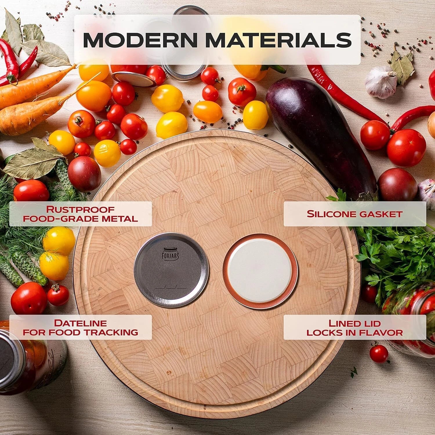 Wide Mouth Canning Lids, Pack of 100 - For meal prep and emergency food storage 07FC0E-D4 - KOEEK