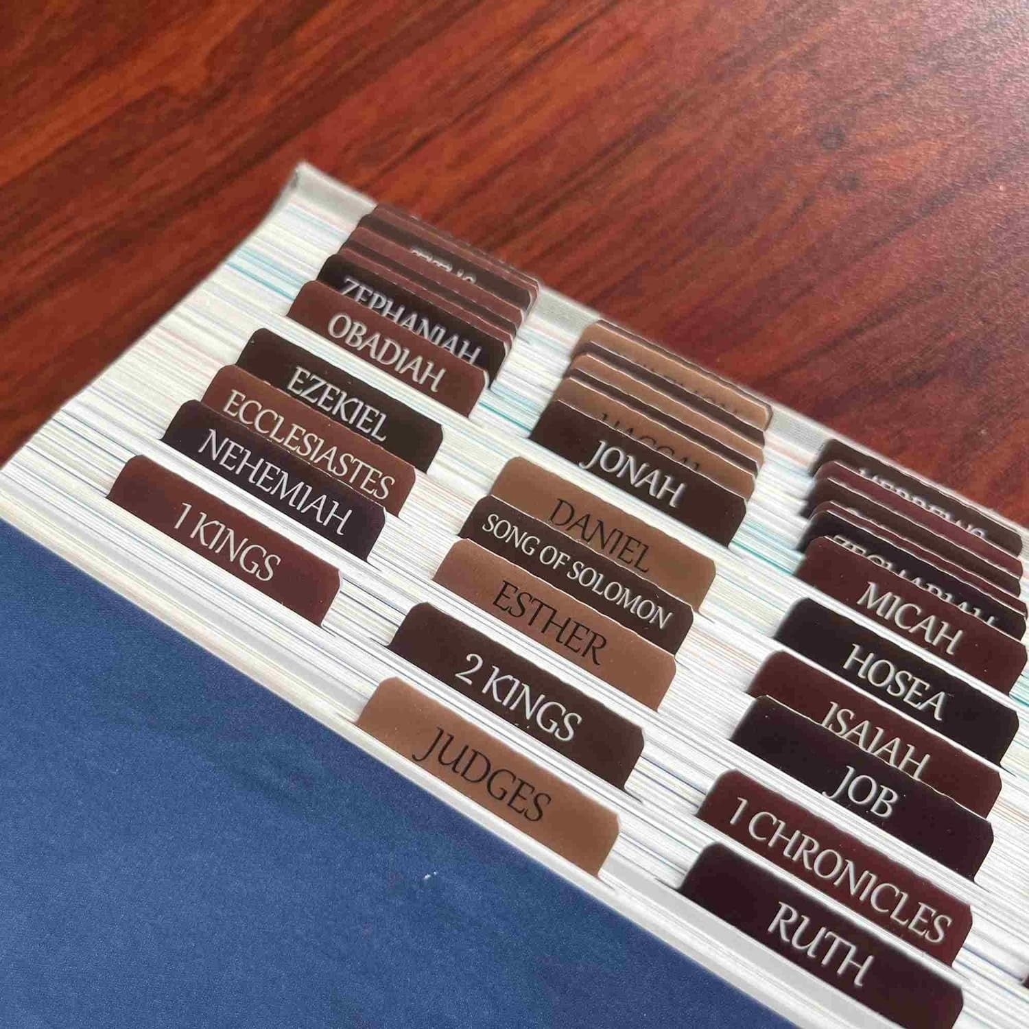 new Thinkor Reposition Laminated Bible Tabs, Large Print Stickers, Earthy Brown THINKOR - KOEEK