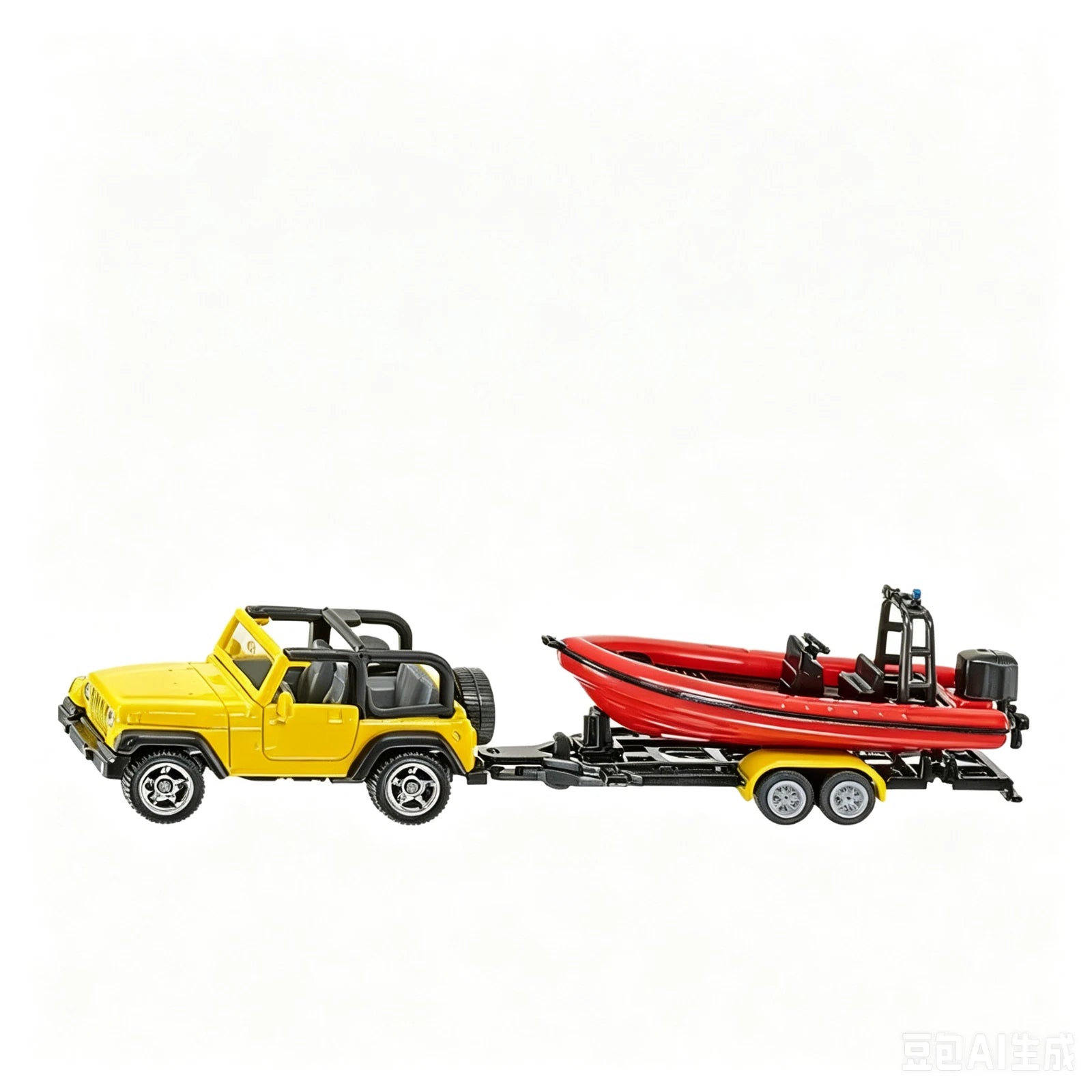 1/87 Removable Floating Boat Toy Siku Jeep Wrangler w Boat Trailer Diecast Model SIKU - KOEEK