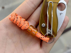 EDC Lightweight Ultem PEI Parachute Cord Knife Bead Pendant Lanyard DIY Tool- 07FC0E-D4 - KOEEK