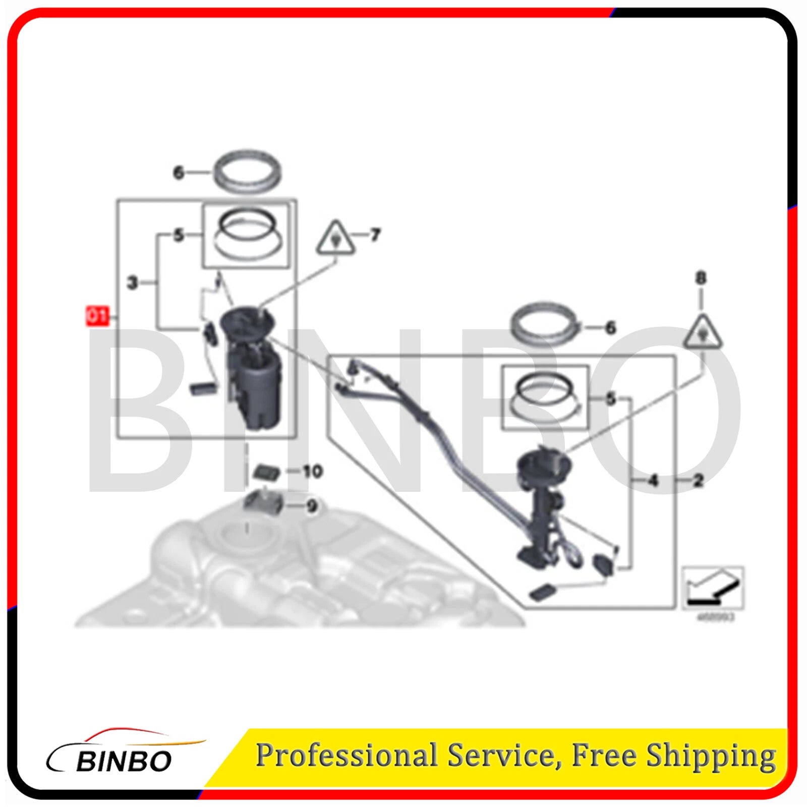 Fuel Pump Assembly for BMW F15 F16 X5 2015-2018 F16 X6 2015 2016-2019 L6 3.0L 07FC0E-D4 - KOEEK