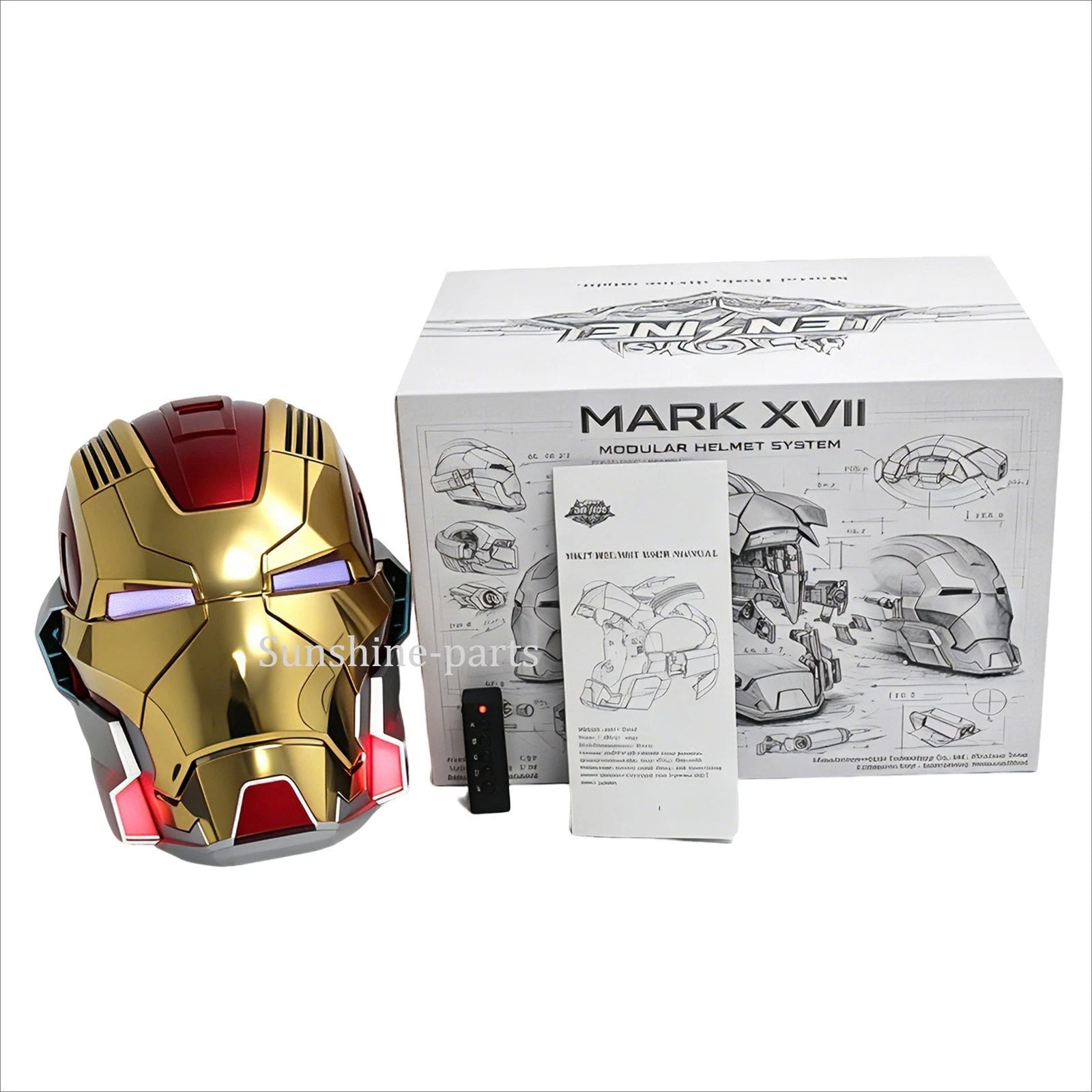 Iron Man Helmet MK17 1/1 Wearable English Voice-controlled Mask Transform Prop 07FC0E-D4 - KOEEK