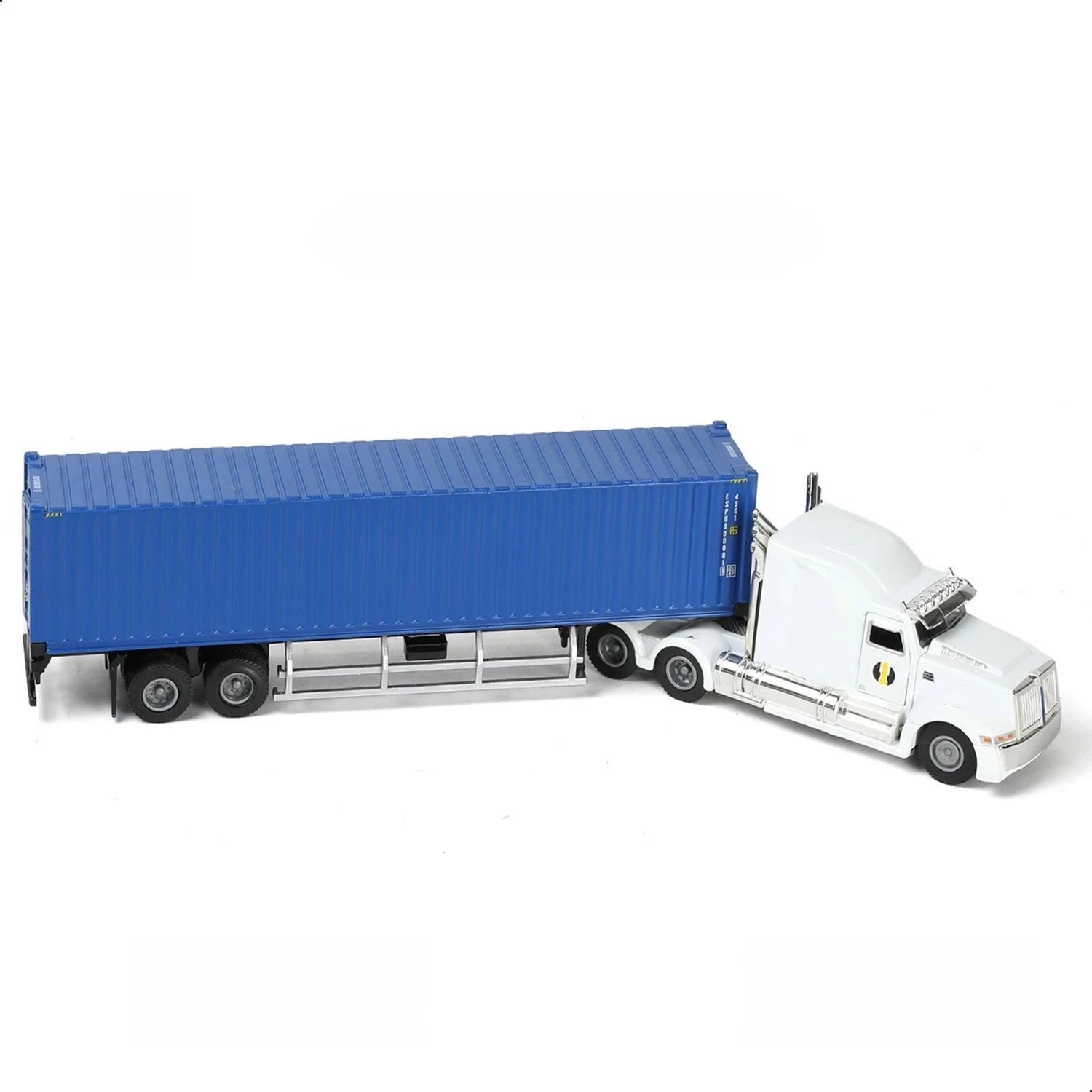 Kenworth W900 1:50 Diecast Truck & Container Trailer, Alloy Heavy Haul Toy Model 07FC0E-D4 - KOEEK