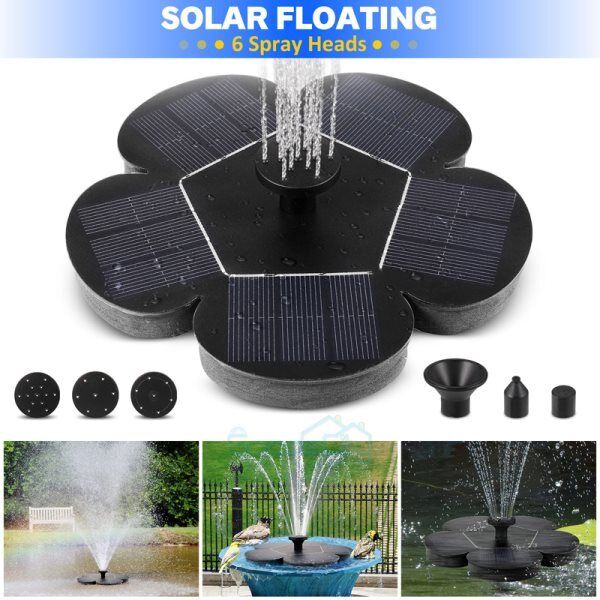 ny 1,4W Fuente Flotante Bomba De Agua Energía Solar Para Estanque De Jardín Piscina