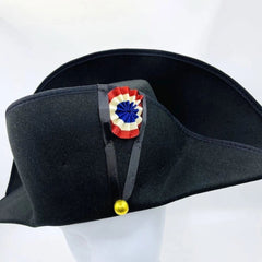 Presell Napoleon French Admiral Captains Bicorne Hat Cosplay Woolen Cap Props 07FC0E-D4 - KOEEK