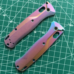 1 Pair Colorful Titanium Folding Knife Handle Scales for Benchmade Bugout 535 07FC0E-D4 - KOEEK