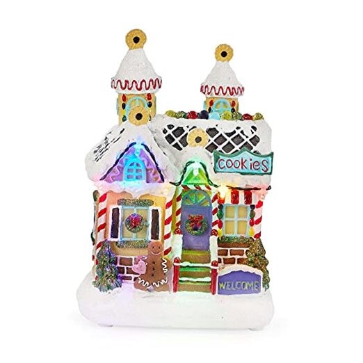 Christmas Lighted Gingerbread House Decor - Christmas Collectible Cookie 07FC0E-D4 - KOEEK