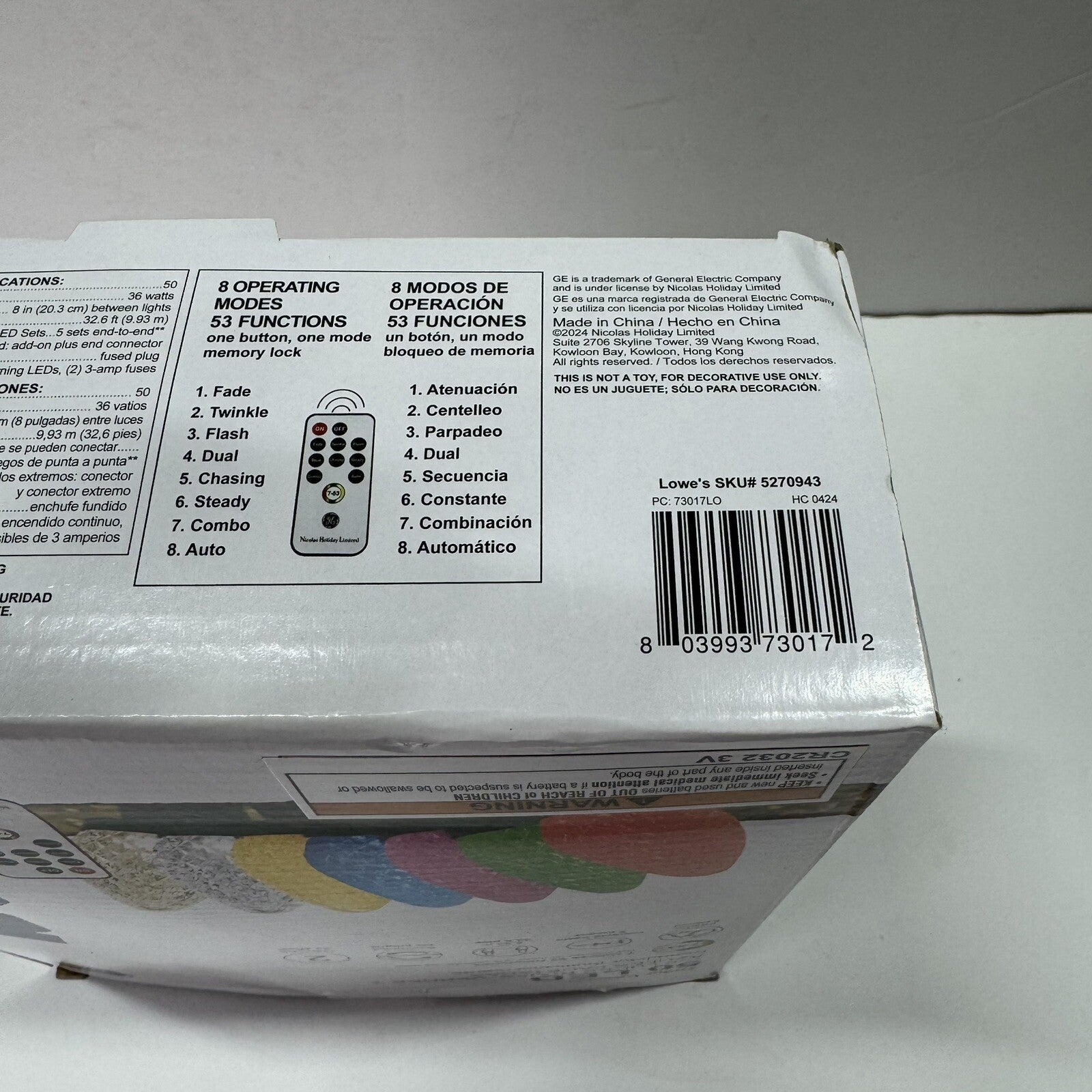 50 GE Color Effects Diamond Faceted RGB C9 LED Lights w/Remote Holiday Christmas GE - KOEEK