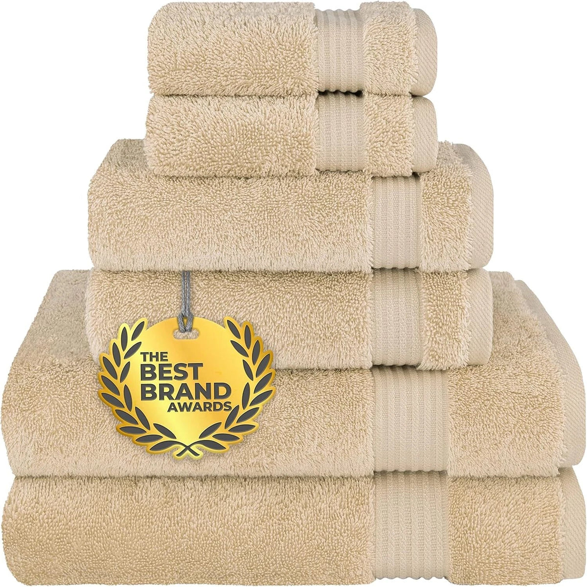 Cotton 6 Piece Bath Towels for Bathroom 07FC0E-D4 - KOEEK