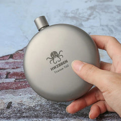 Pure Titanium Water Wine Coffee Tea Bottles Flasks Cans Portable Camping Tool 07FC0E-D4 - KOEEK