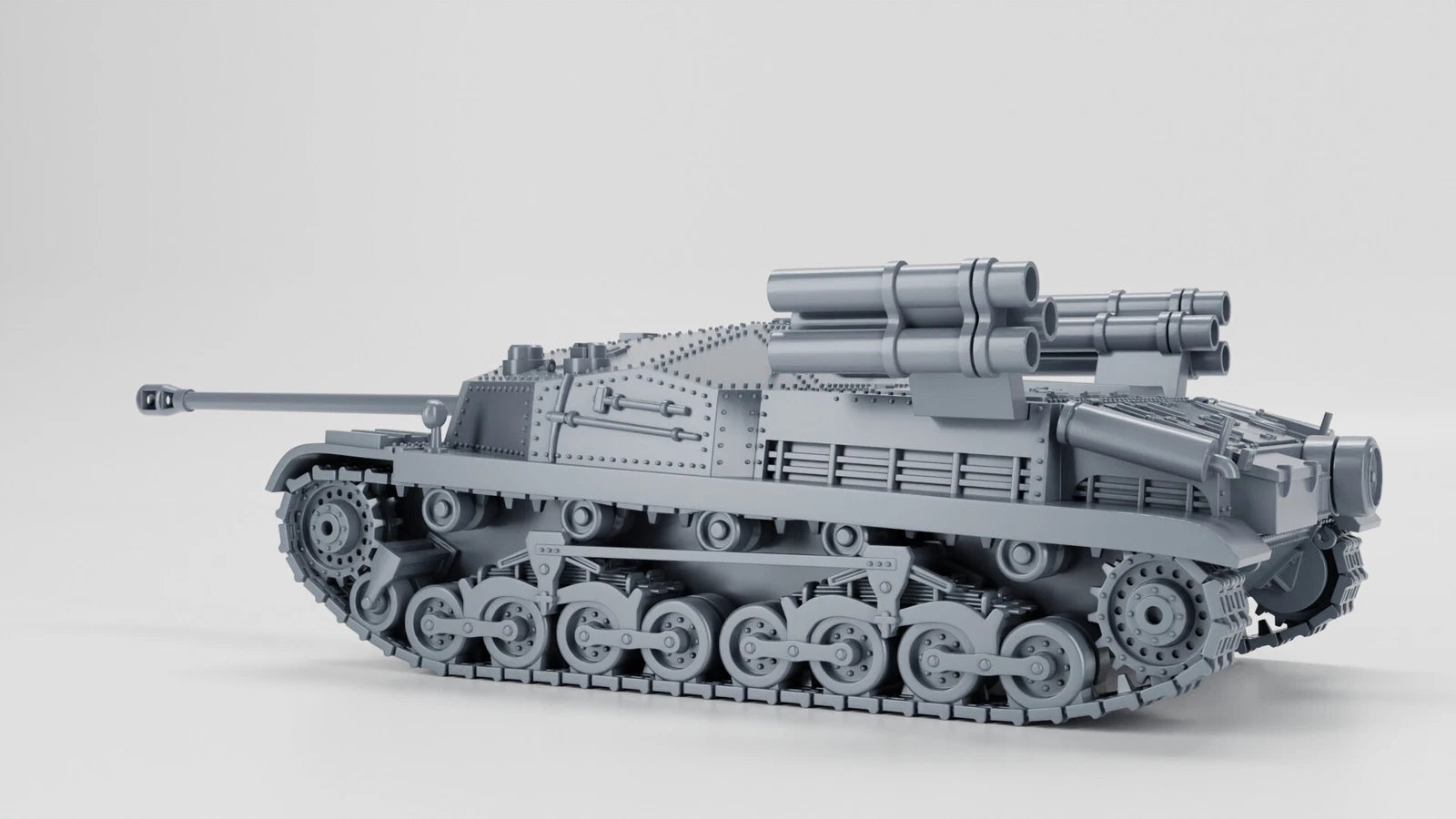 3D Printing 1/72 Hungarian 43M Zrinyi Sorozatveto Tank Unpainted Model Kit 07FC0E-D4 - KOEEK