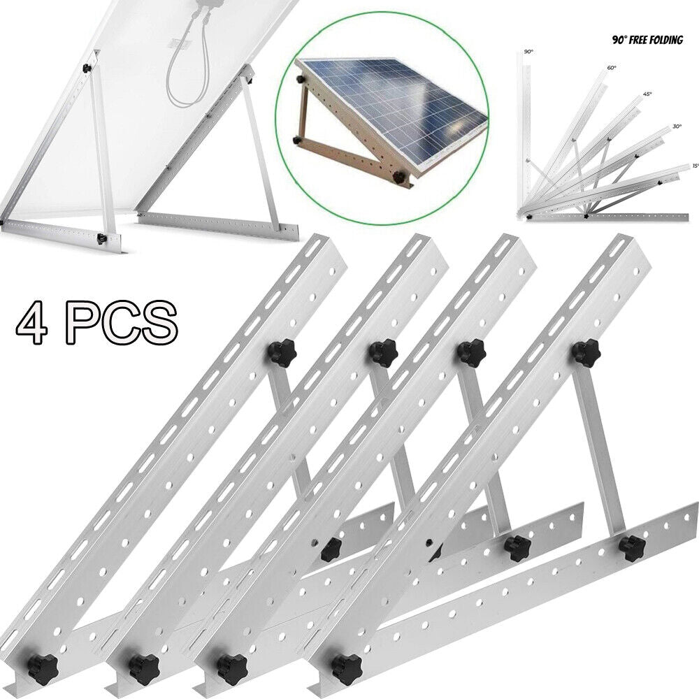 ny 2-8x Solpanel RV Tilt Mount Beslag Tag Flad Overflade Justerbar Vinkelramme