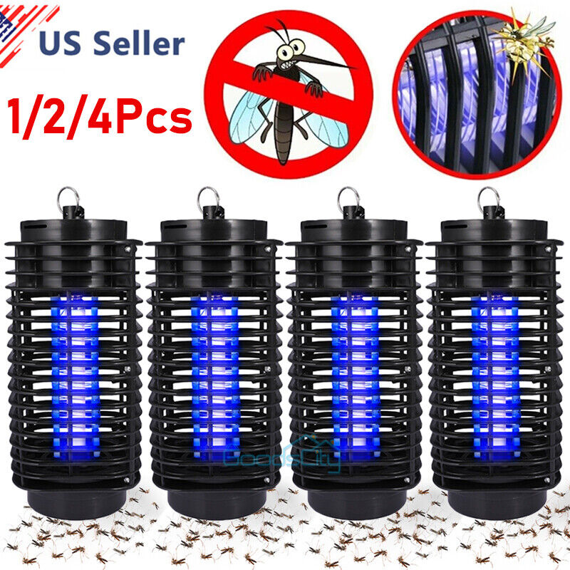 ny 1 ~ 4 STK Elektrisk Mygg Insekt Zapper Fly Bug Killer Trap LED-lampe Skadedyrkontroll