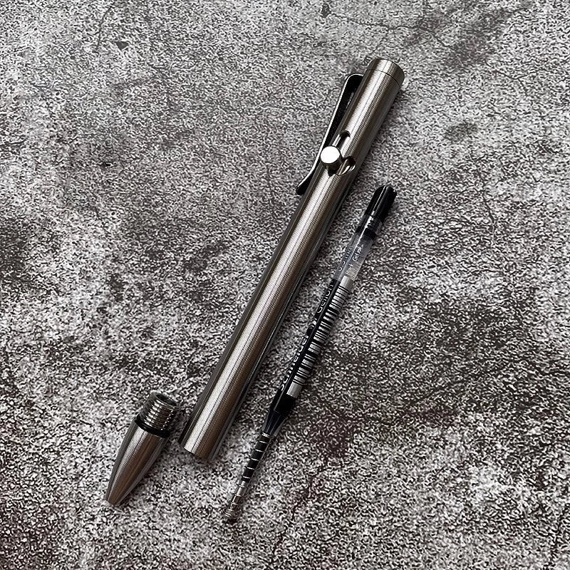 EDC Titanium Alloy Tactical Pen Ballpoint With Writing Multi-functiona Pen Gift- 07FC0E-D4 - KOEEK