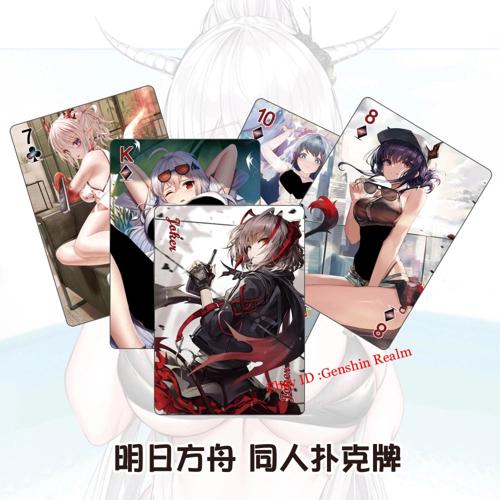 Anime Arknights Cards Collection Card Poker Playing Girl Cards 54 Cards 07FC0E-D4 - KOEEK