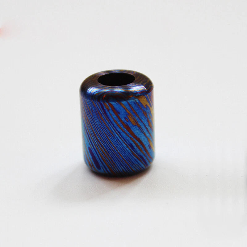 EDC Titanium MokuTi Timascus Lanyard Umbrella Beads Pendant Necklace DIY Bead 07FC0E-D4 - KOEEK