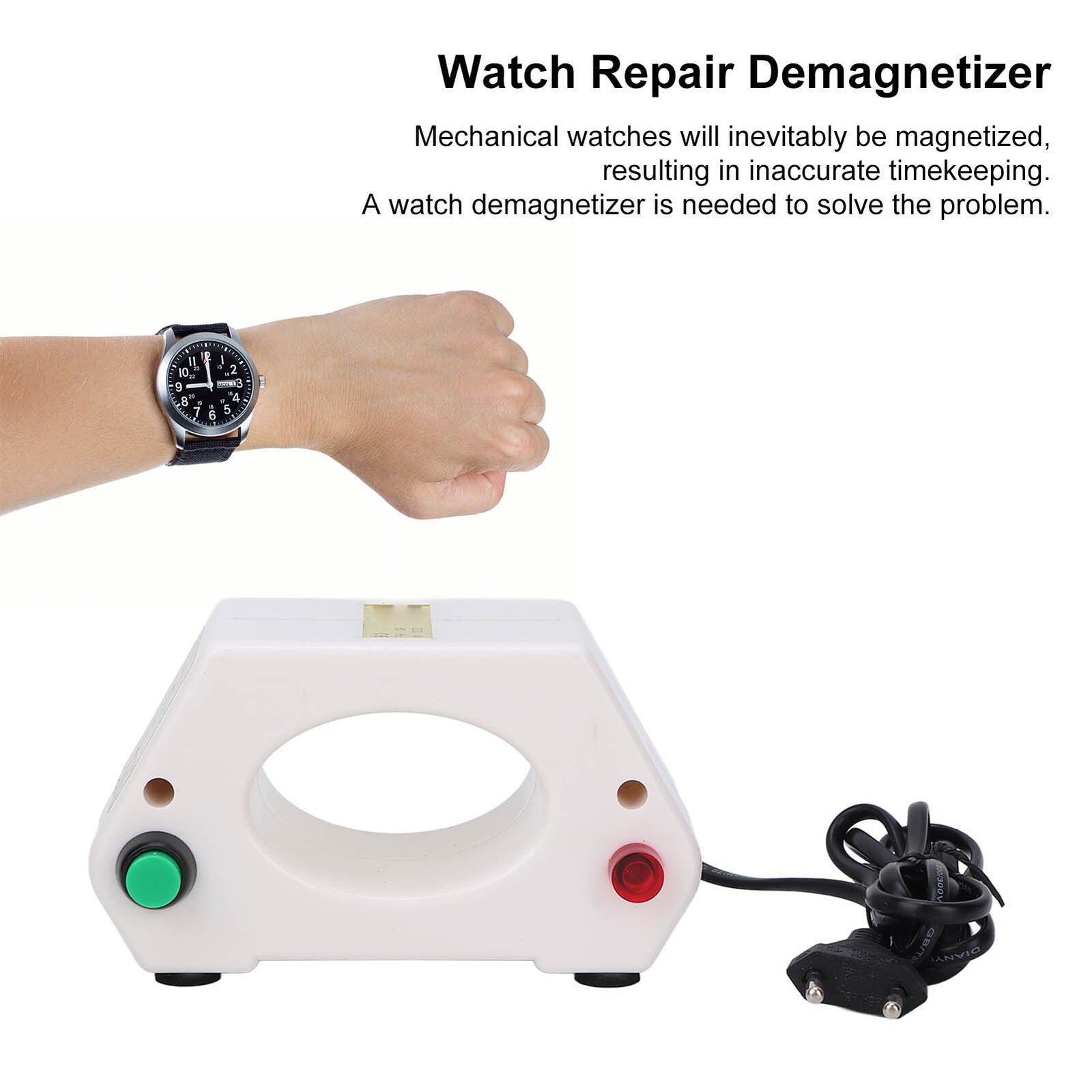 new (EU Plug 220V)Watch Demagnetizer Mechanical Watch Degaussing Tool Repair koeek - KOEEK