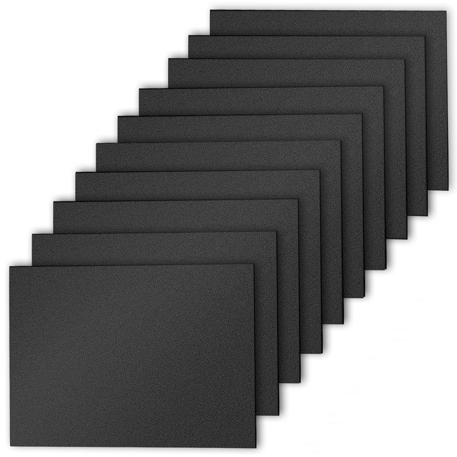 new 10 Pack ABS Plastic Sheet 12" x 16" x 0.06", Moldable Black 07FC0E-D4 - KOEEK