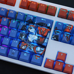 Spiderman 108 Keys PBT Translucent Keycaps OEM Height for Mechanical Keyboard 07FC0E-D4 - KOEEK