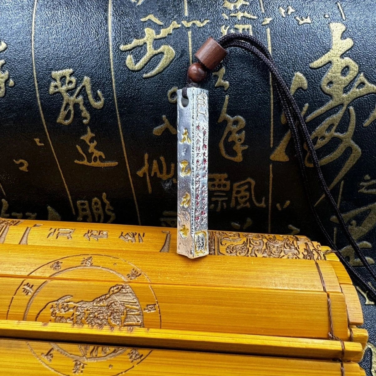 Silver Plated Taoist Tianpeng Ruler Pendant Necklace Seven Star Charm Unisex 07FC0E-D4 - KOEEK