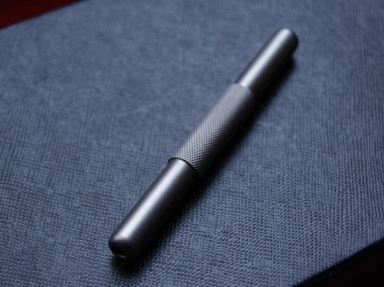 Frosted Titanium Alloy Snuff Pipe Snuff Tube Snuff Straw Snuff Snorkel EDC Tool 07FC0E-D4 - KOEEK