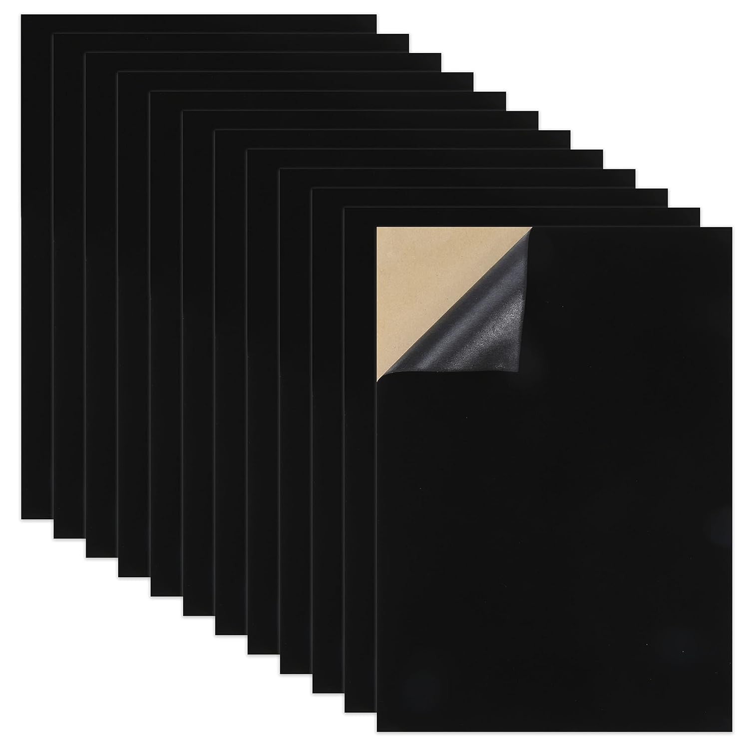new Caydo 12PCS Black Self Adhesive Felt Sheets, Soft Velvet Sticky Back CAYDO - KOEEK