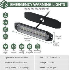 new EYPINS LED Surface Mount Strobe Lights Kit,White Amber Flashing White EYPINS - KOEEK