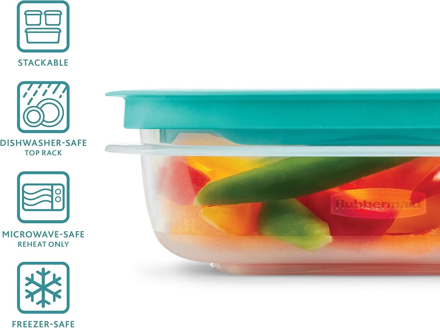 Food Storage Set with Push-On Leak-Proof Lids, Meal Prep Containers, 12-Pack 07FC0E-D4 - KOEEK