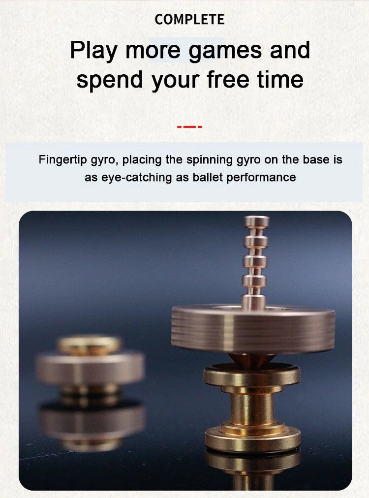 Fidget Mini Cyclone Hand Twisted Spinner Brass EDC Stress Relief Desk Toys Gift 07FC0E-D4 - KOEEK