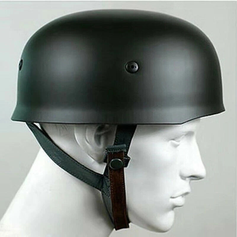 WW2 WWII German Fallschirmjager Paratrooper M38 Steel Helmet Leather Liner Black 07FC0E-D4 - KOEEK