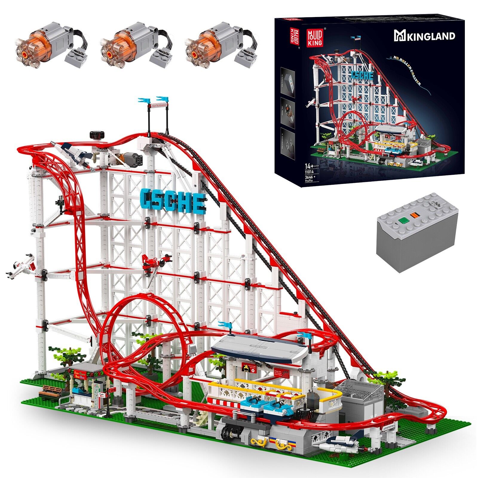 new Mould King 11014 Amusement Park Loop Roller Coaster Building Block Kid Toy MOC MOULD KING - KOEEK