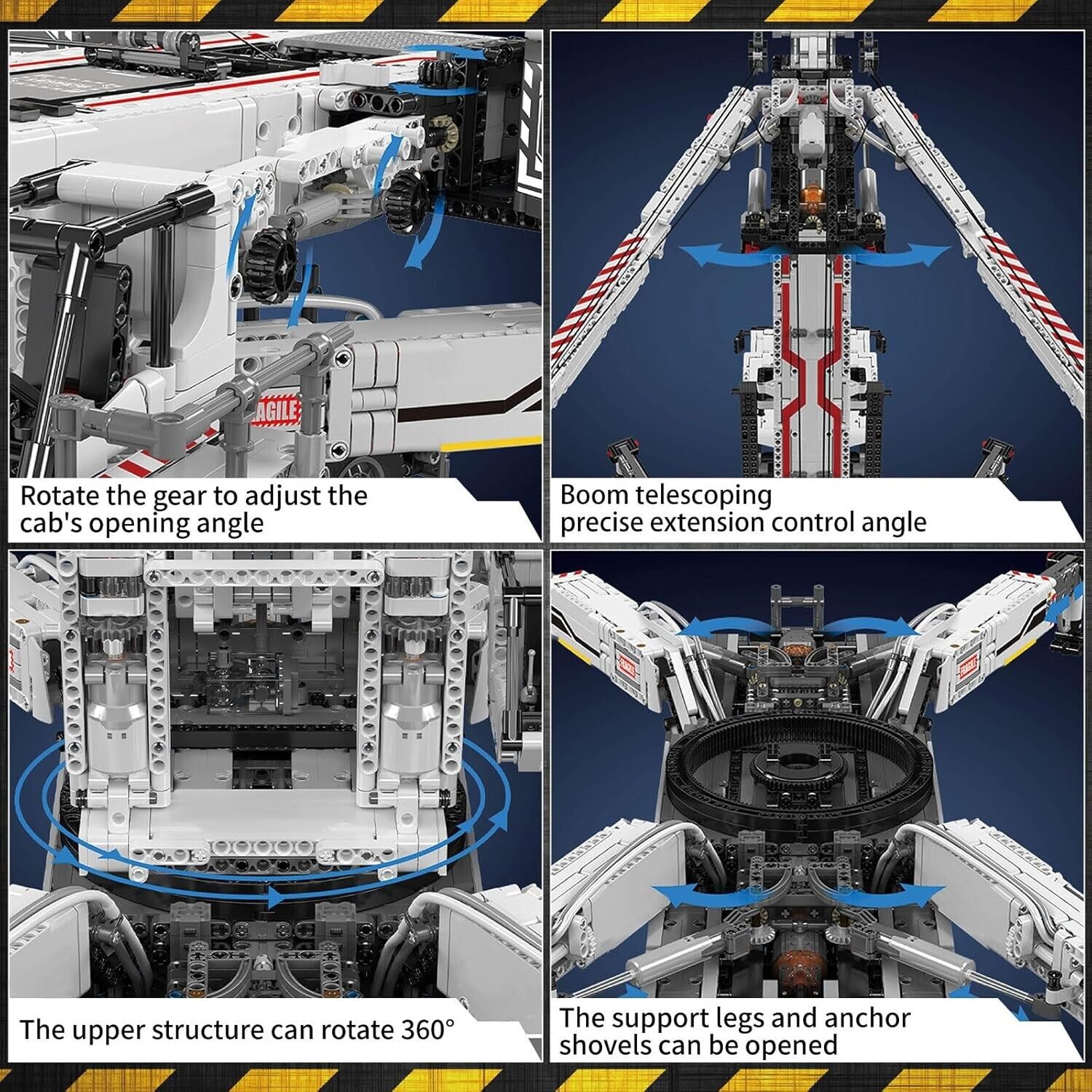 new Mould King 17007 Liebherr LTM 11200 Crane Truck Vehicle Building Block RC Toy MOULD KING - KOEEK