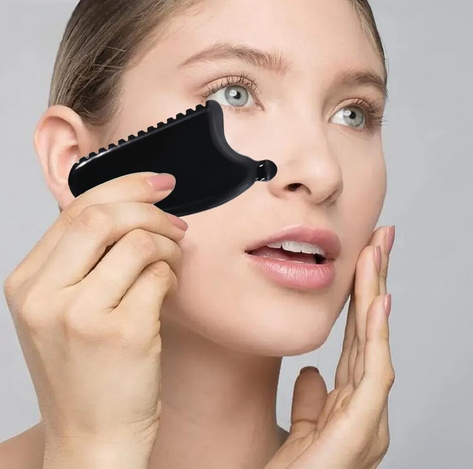 new Gua Sha Facial Tools Stone Obsidian Face Massager Gua...