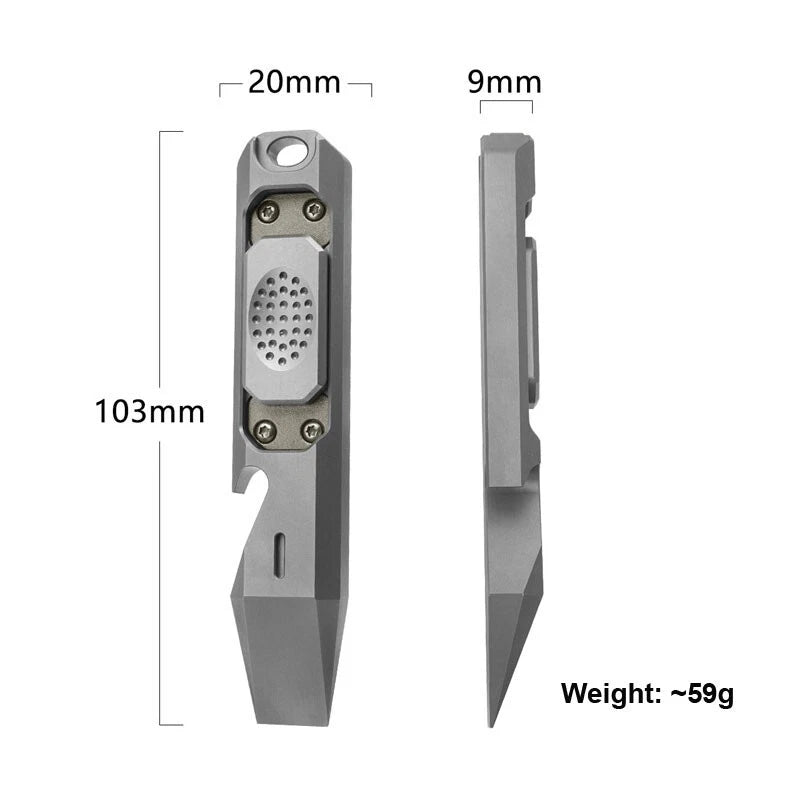 EDC Titanium Alloy Multi Tools Pry Bar Crowbar Fidget Clicker Toy Stress Relief 07FC0E-D4 - KOEEK