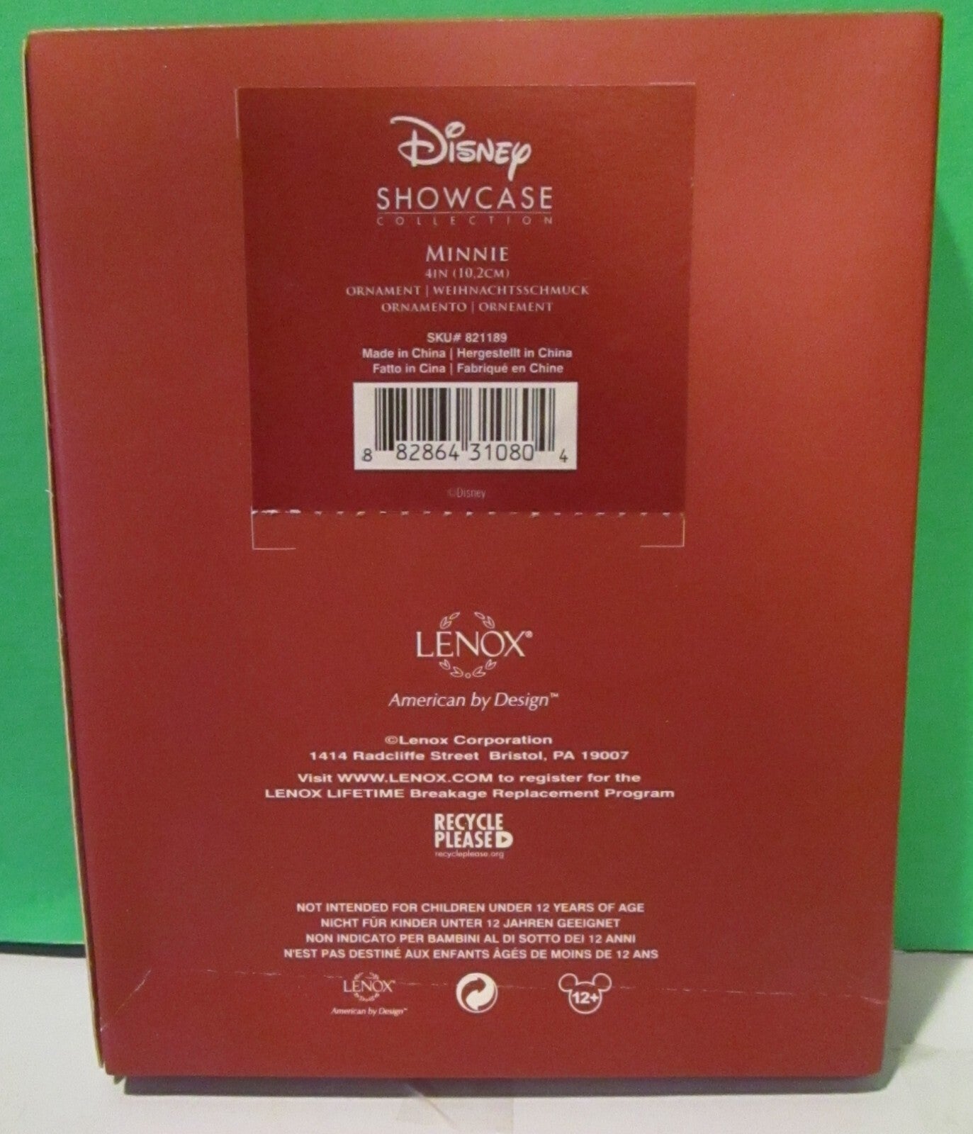 LENOX  Disney MICKEY & MINNIE MOUSE CAMEO - Flat Style ORNAMENTS -- ES LENOX - KOEEK