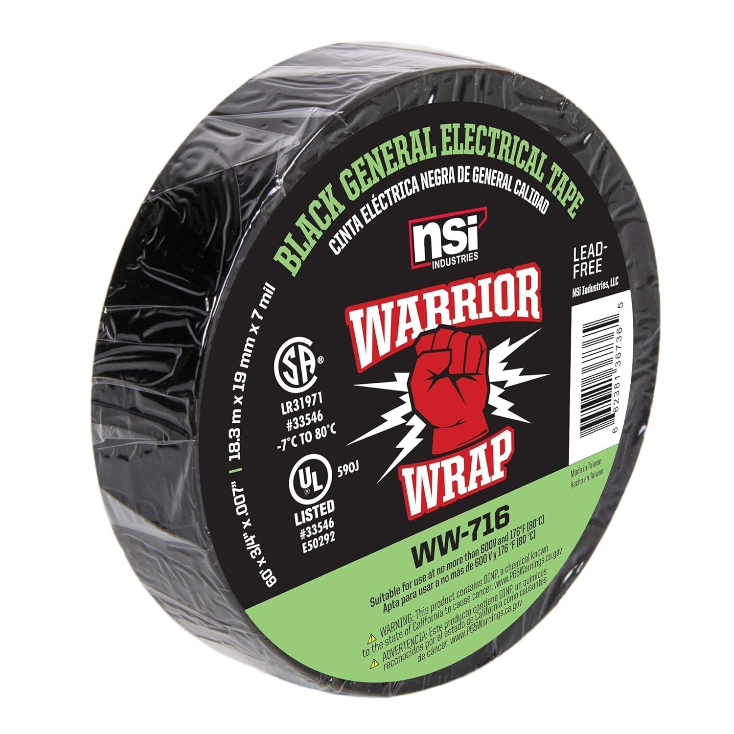 new WarriorWrap General in. x 60 ft. 7 mil Vinyl Yellow,White,Violet 07FC0E-D4 - KOEEK