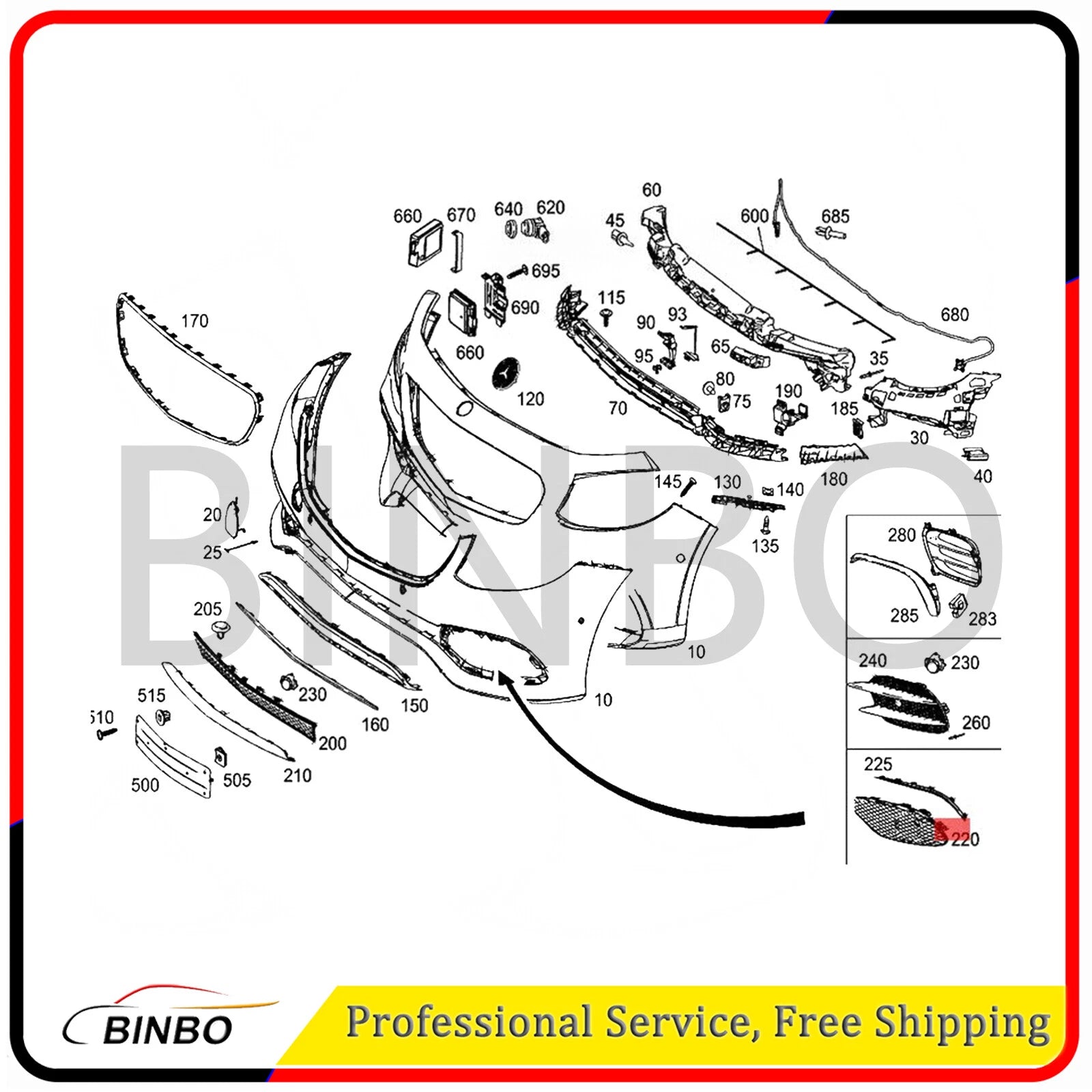 FOR MERCEDES BENZ MB E W213 LUXURY FRONT BUMPER LOWER GRILL SET PAIR 07FC0E-D4 - KOEEK