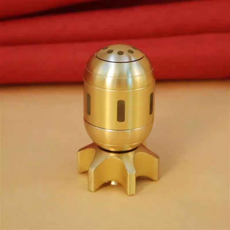 Brass Finger Spinner Hand Fidget Toy Pocket Desk Roler Spinning Top Haptic Toys 07FC0E-D4 - KOEEK