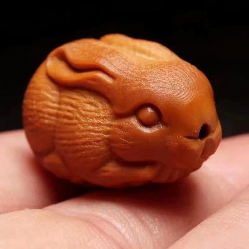 Olive Nut Carved Rabbit Beads Bracelet Hand Chain 07FC0E-D4 - KOEEK