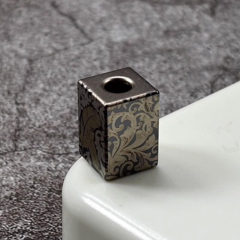 Titanium Keychain Parachute Cord Bead Pendant Knife Lanyard EDC Bead Zipper Head 07FC0E-D4 - KOEEK