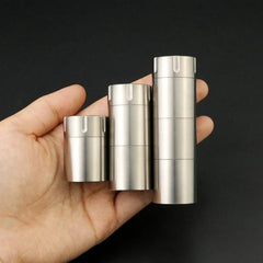 Pure Titanium Pill Holder Case Container Organizer Waterproof Portable EDC Gift 07FC0E-D4 - KOEEK