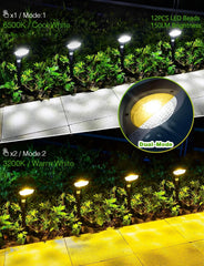 4 Pack Solar Outdoor Lights - 150 Lumen Bright Solar Path Lights Waterproof 07FC0E-D4 - KOEEK